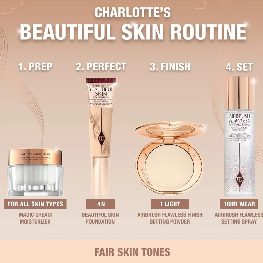 🌿 Charlotte Tilbury Beautiful Skin Liquid Foundation